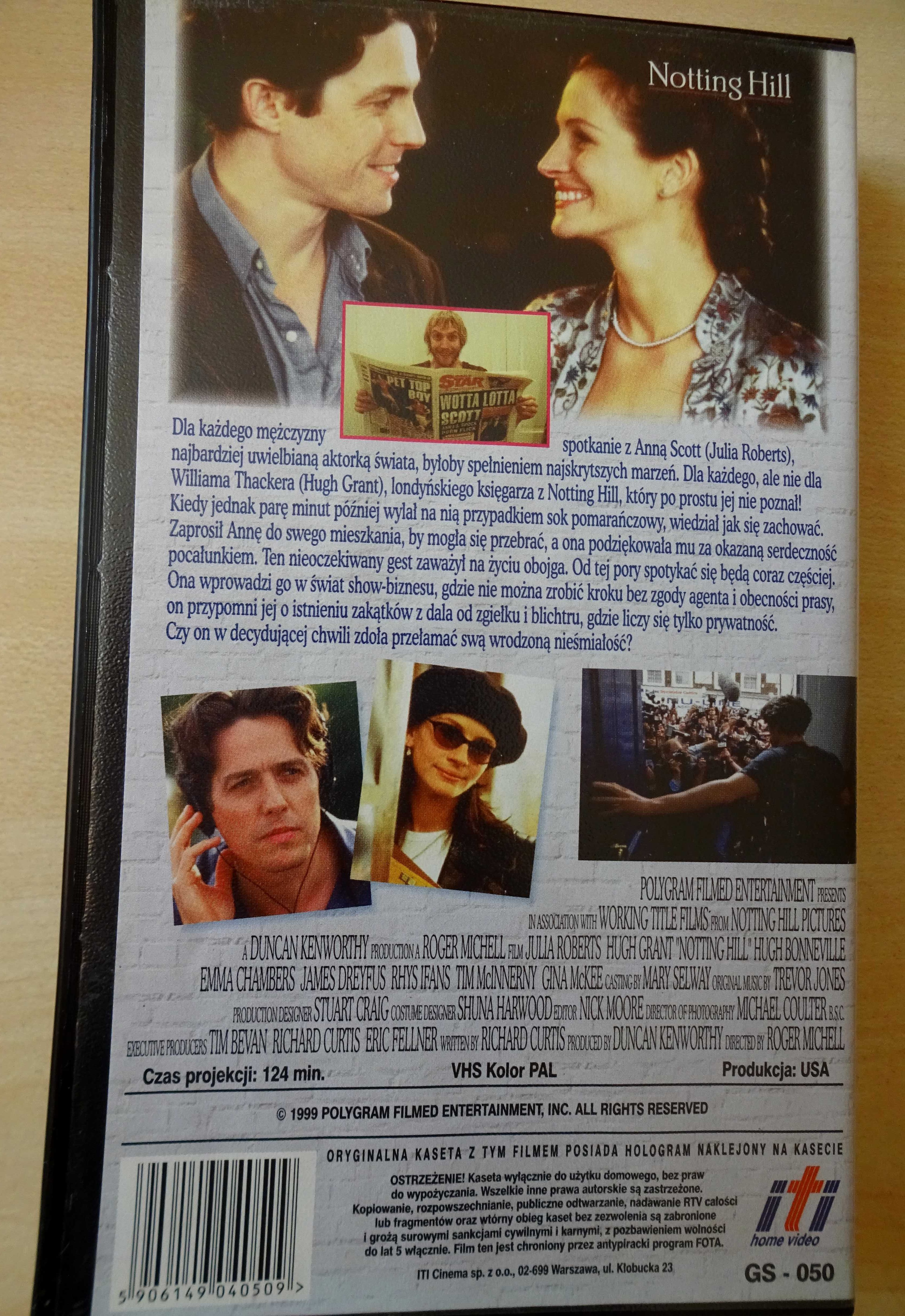 Notting Hill - film VHS