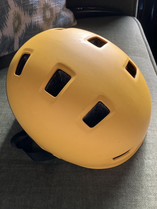 Kask rowerowy dzieciecy Btween zolty 48-52