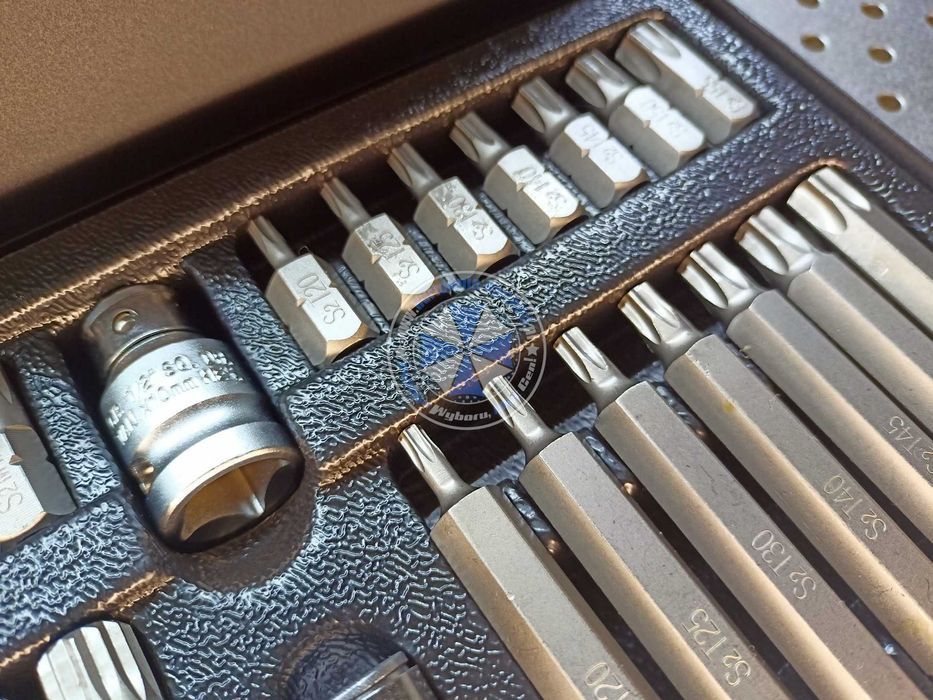 Bity klucze torx, spline, imbus, zestaw 40-el. ze stali S2 JOBIextra