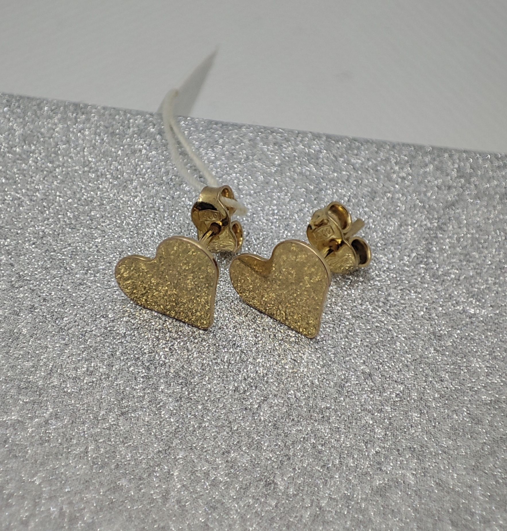 Nowe złote kolczyki, sztyfty. Piękne serduszka, serca. Złoto 14k/585