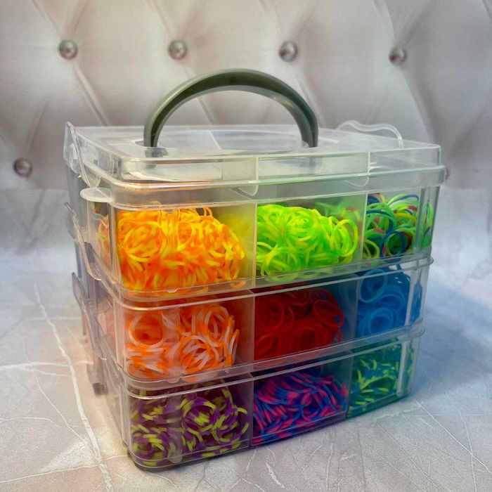 Набір для плетіння резинками розміри 14.5*14,5*12.5см