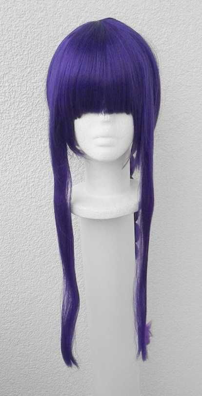 Raiden Shogun Baal Genshin Impact fioletowa peruka z warkoczem wig