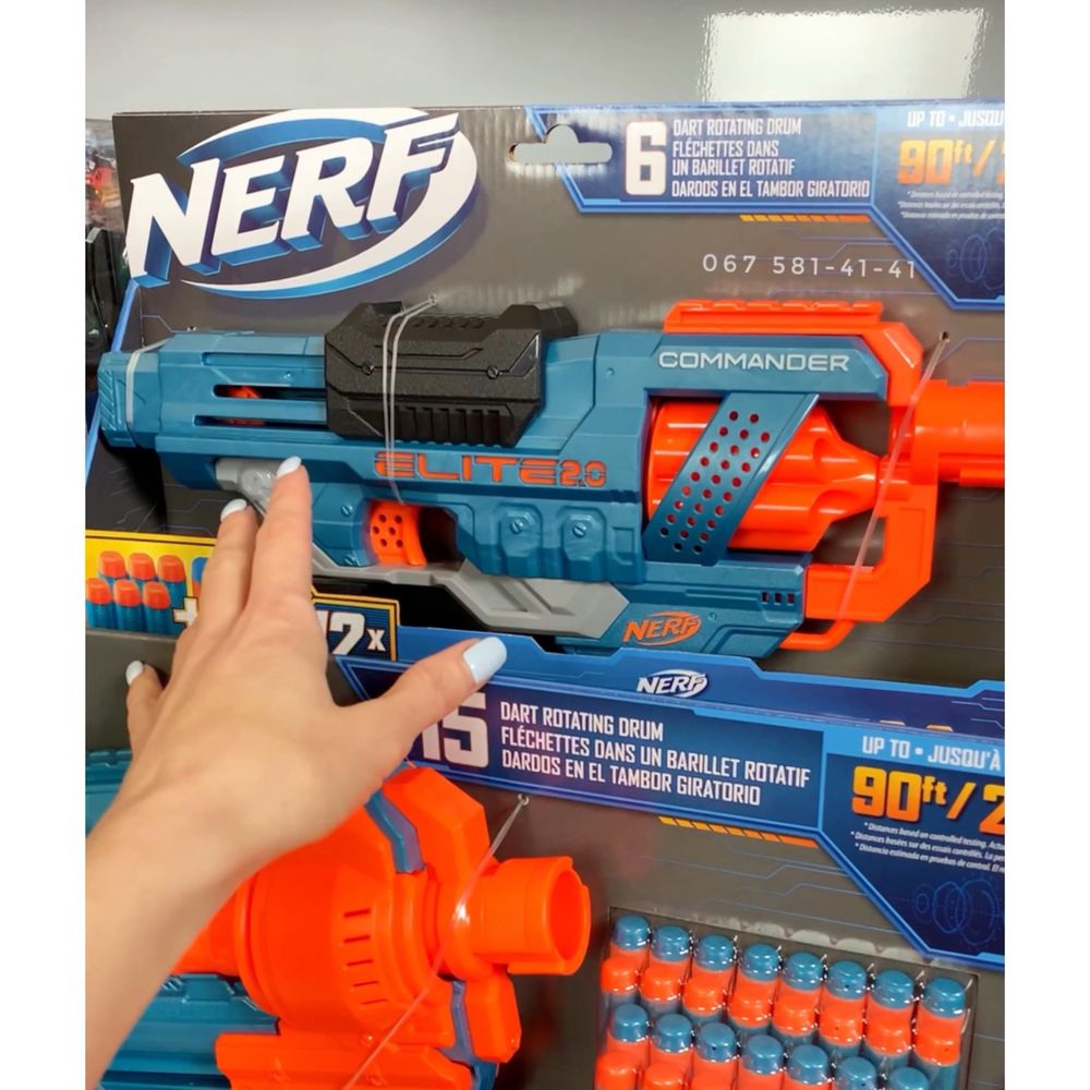 Бластер Nerf Elite 2.0 Commander, чітко на 27 метрів, 12 стріл