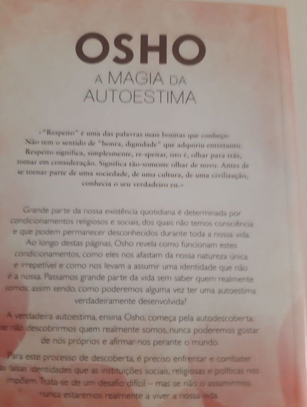 Livro "Osho,a magia da autoestima