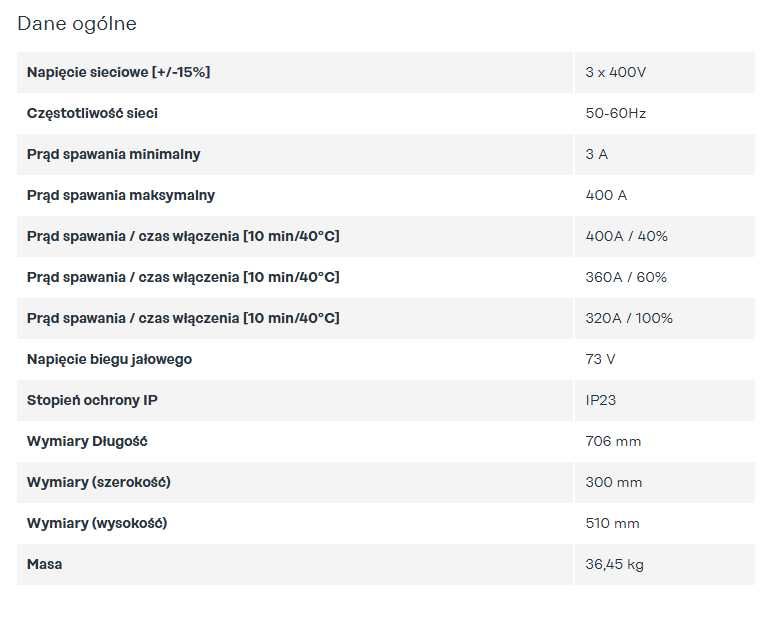 Spawarka Fronius TPS 400i (możliwość faktury)
