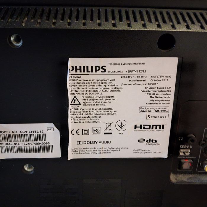 Sprzedam Telewizor Philips 43 cale +mi box smart tv