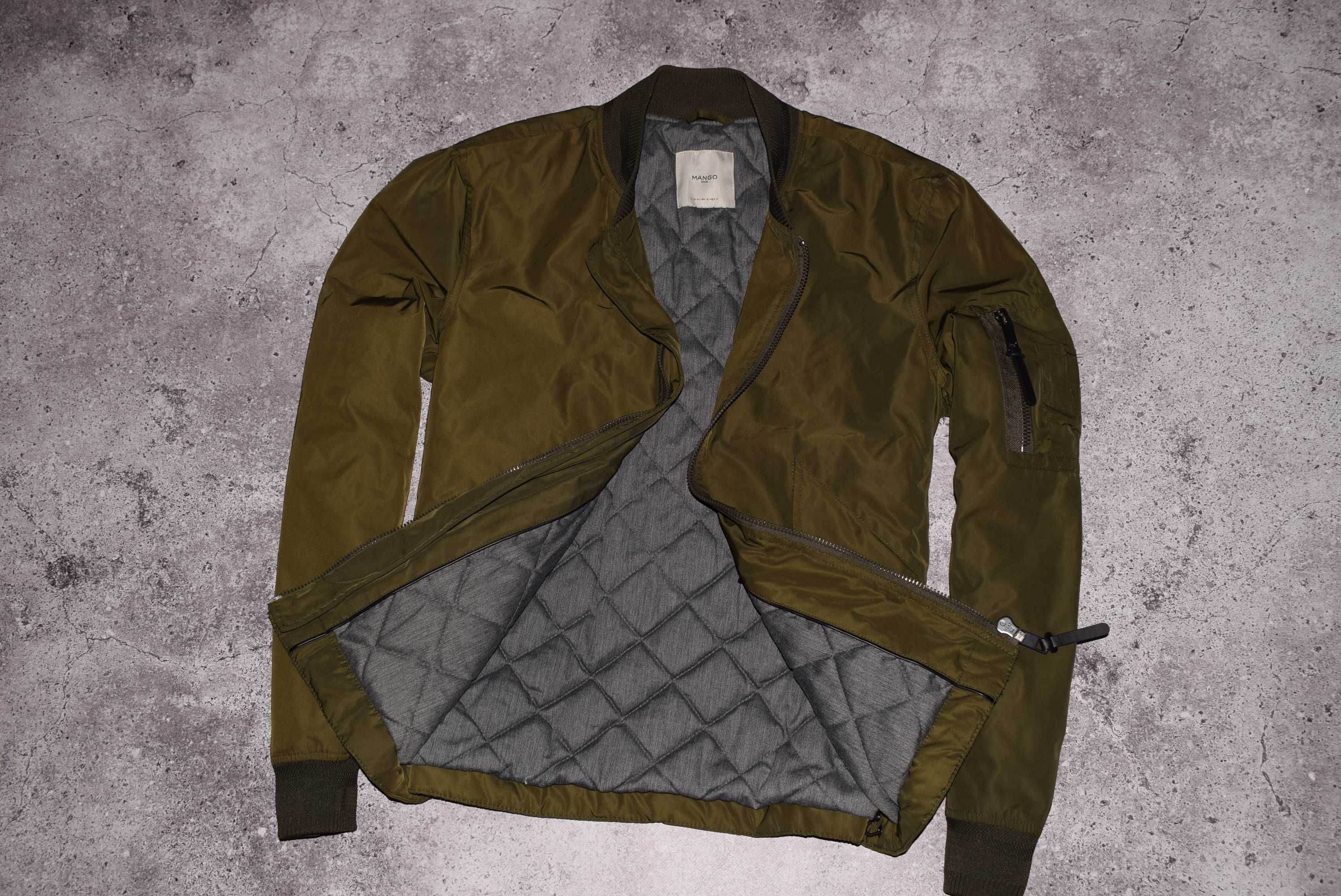 Mango Bomber Zara Jacket (Мужская Утепленная Куртка Бомбер Хаки )