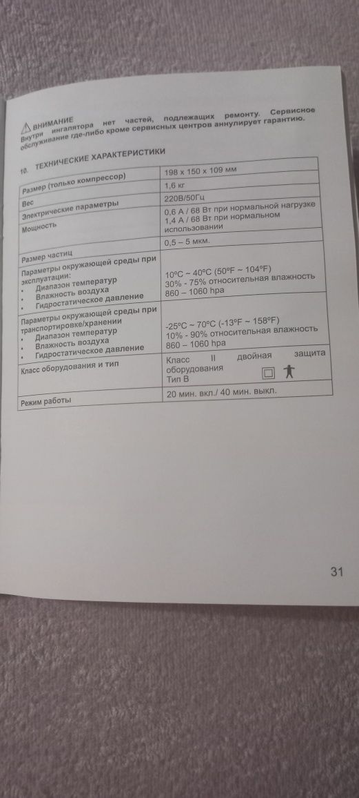 Інгалятор в робочому стані