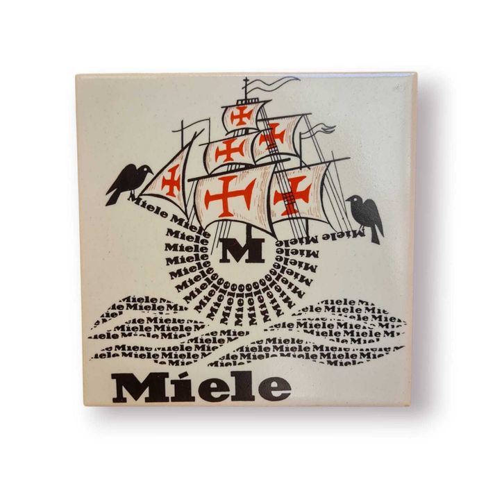 Azulejo Publicitário Miele – Cerâmica Constância Portugal (15×15 cm)