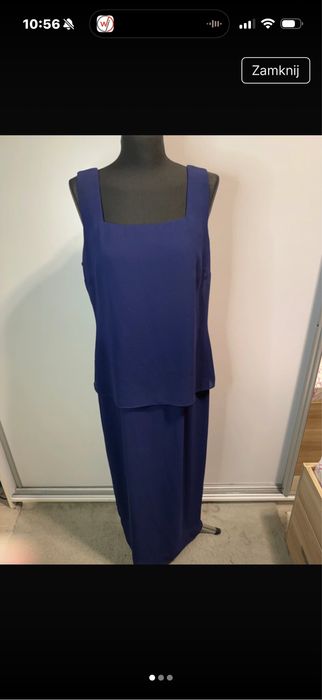 Sukienka maxi granatowa bez rekaow Patra L