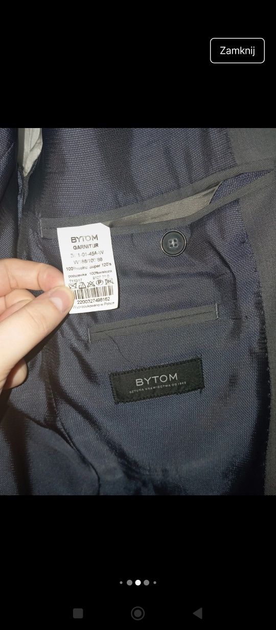Garnitur męski slim fit Bytom/na wzrost 182 cm