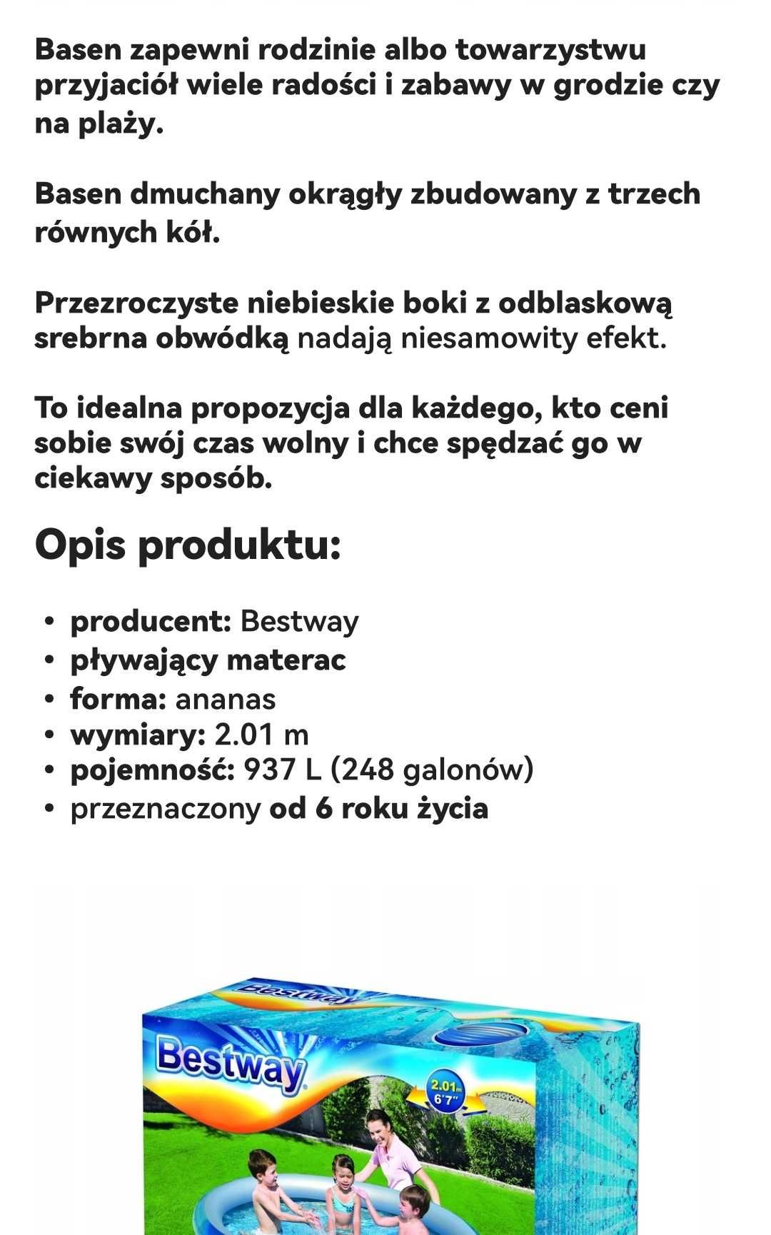 Basen okrągły wysokość 53 cm