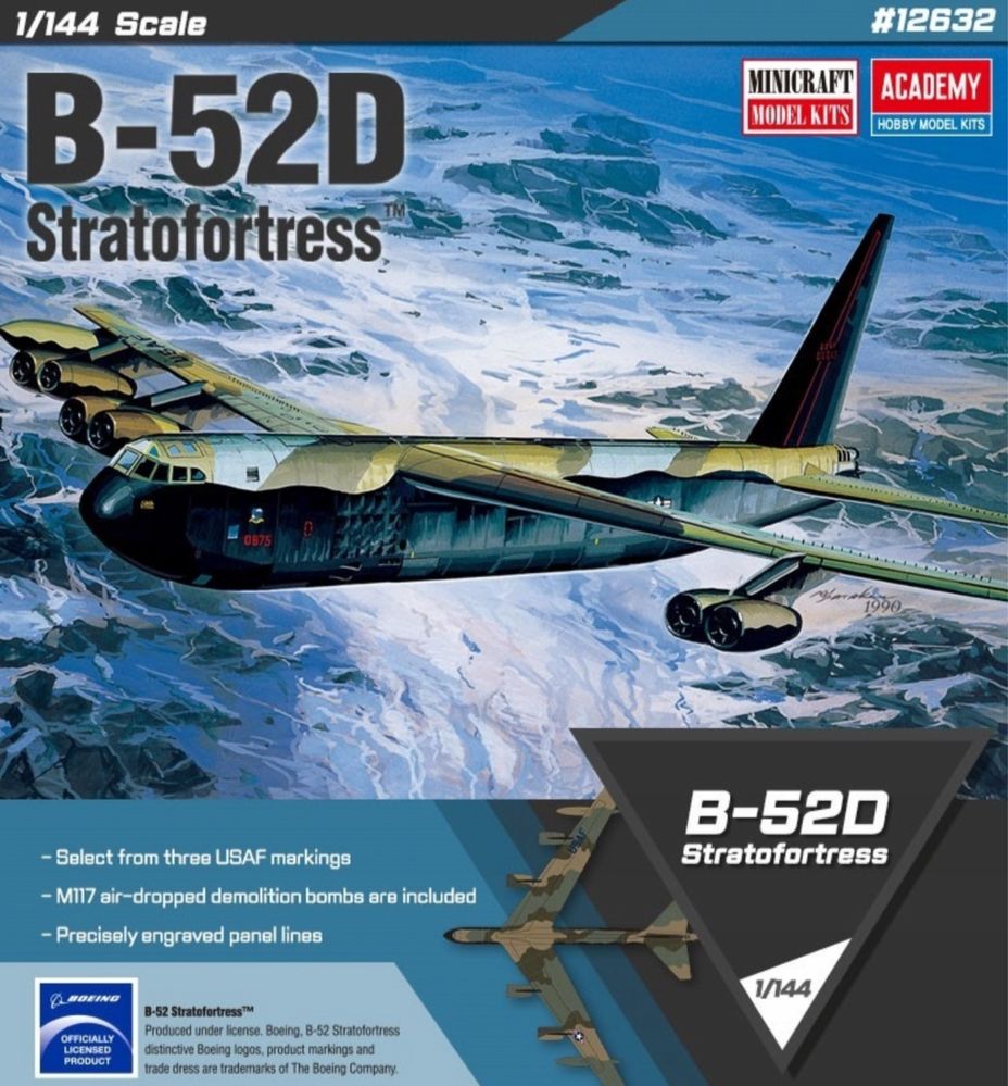 Academy 12632 Model plastikowy samolot B-52D Stratofortress 1/144