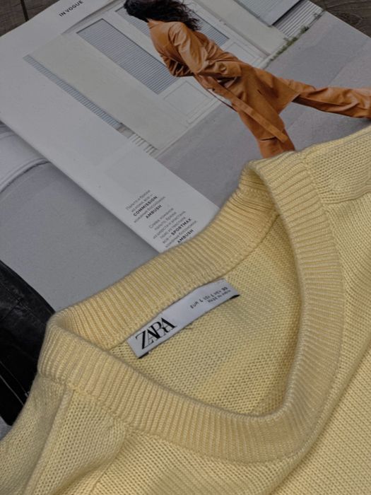 Стильний бавовняний светр zara з нових колекцій