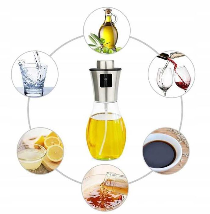 SPRYSKIWACZ DOZOWNIK do OLEJU Oliwy Octu Spryskiwacz 200 ml Szklany