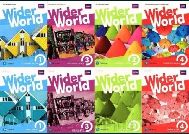 Wider world 1,2,3,4 комплект книга+зошит