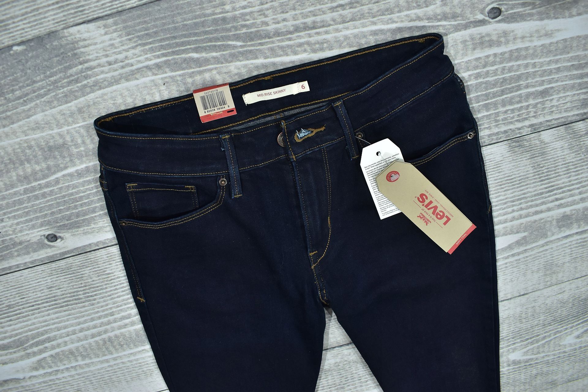 LEVIS Mid Rise Skinny Jeansy Stretch W28 L30