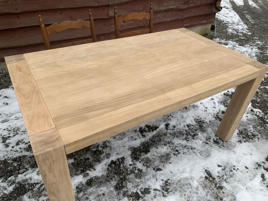 Stół dębowy oczyszczony prosty 160 cm