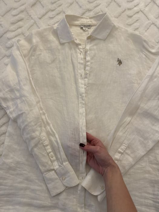 Льнаная рубашка U.S.POLO ASSN.