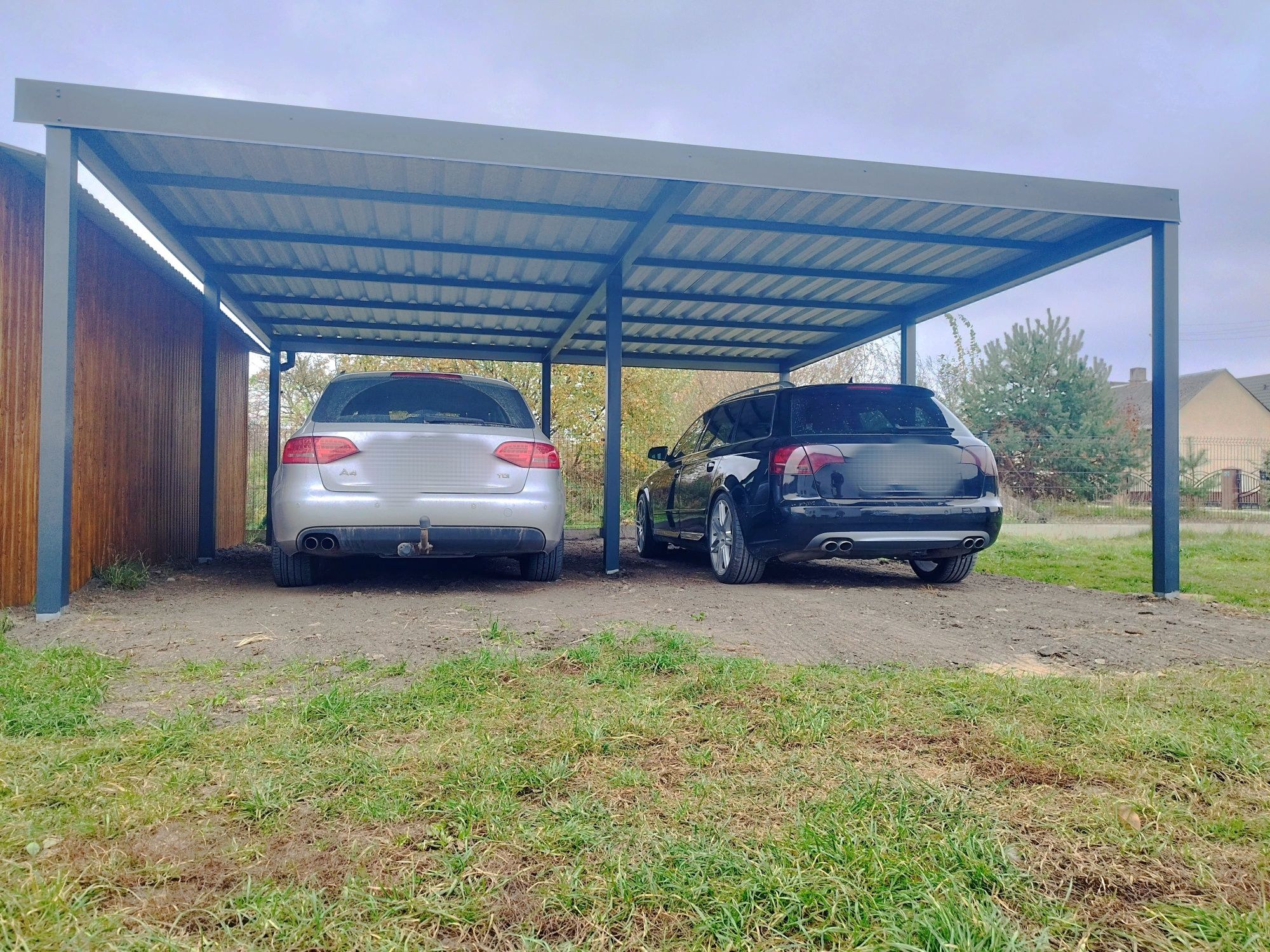 Wiata samochodowa, garażowa, carport dwustanowiskowa, 6x6 m