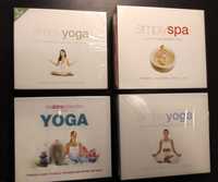 Caixas com 2 e 3 Cds de música espiritual, yoga, bem-estar