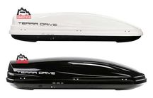 Автобокс на крышу Terra Drive 480 черный белый глянец 196*75*43 уценки