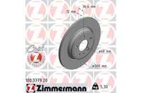 Tarcza hamulcowa AUDI ZIMMERMANN 100.3379.20 AUDI a4,Q5,A5