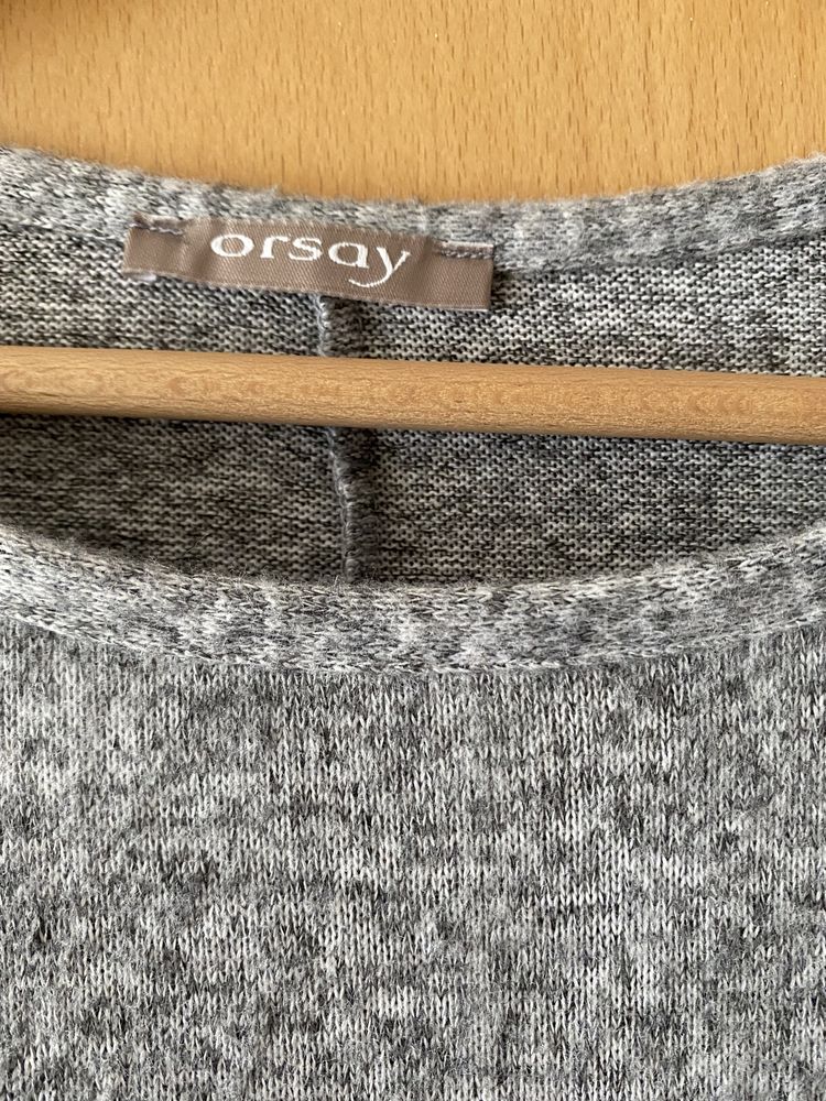 ORSAY sukienka 42 szara bdb stan falbana