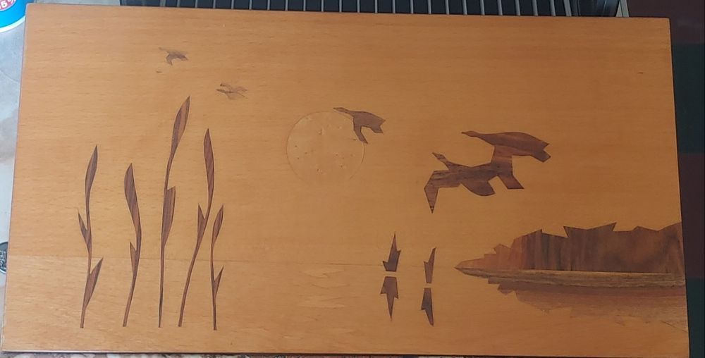 Картины из дерева времен СССР.