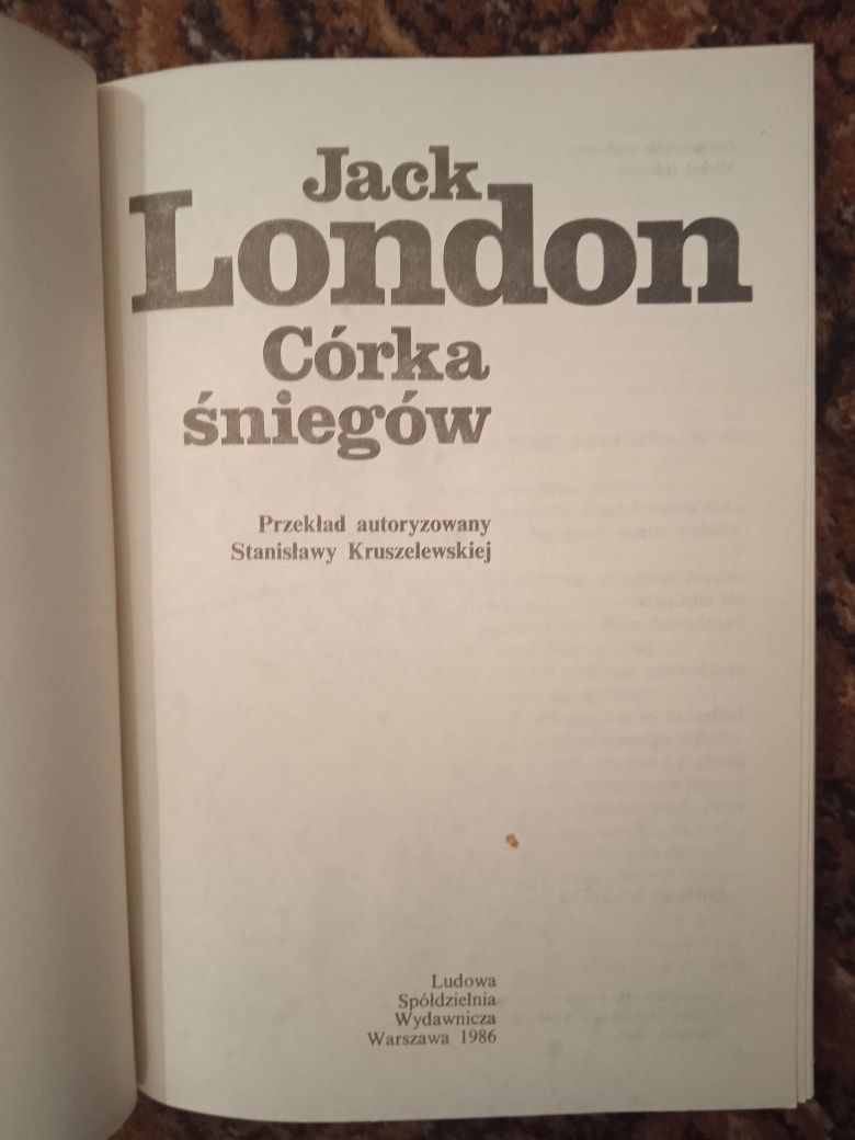 Jack London "Córka śniegów"