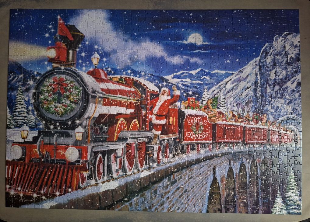 Puzzle 1000 elementów, Święty Mikołaj nadchodzi  do miasta