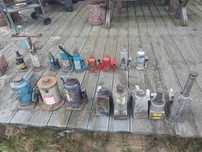 Lewarek hydrauliczny aluminiowy PRL stare sprawne lewarki