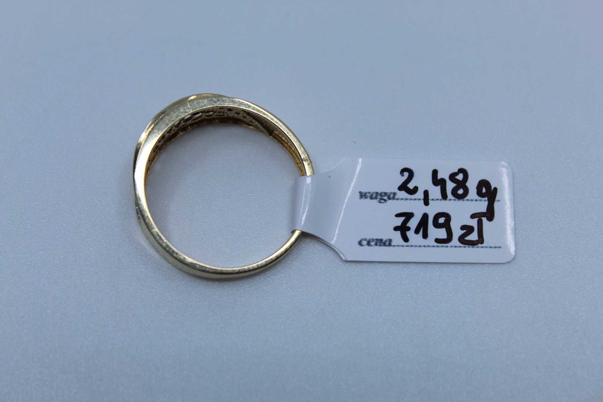 Złoto/Złoty pierścionek 585 14K 2,48 gram Rozmiar 19 Nowy Okazja
