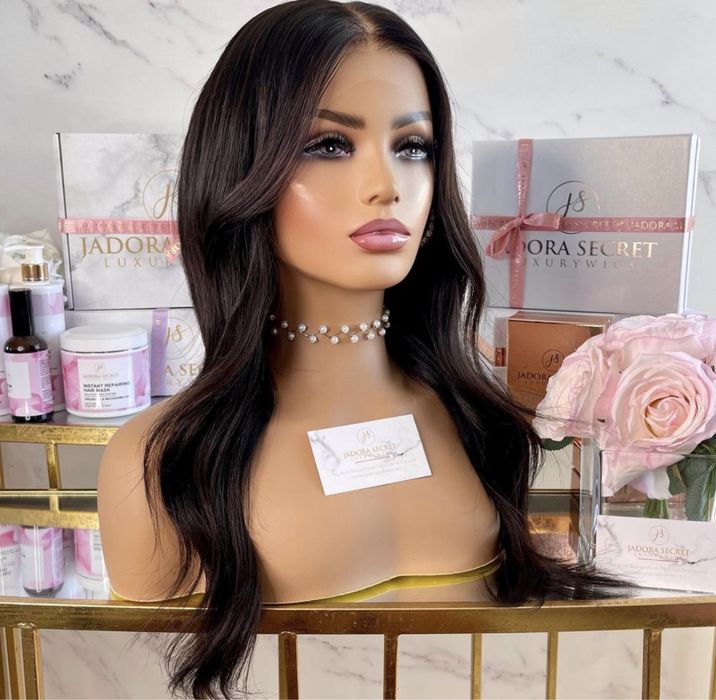 Nowa naturalna peruka lace front 100% ludzki włos na co dzień