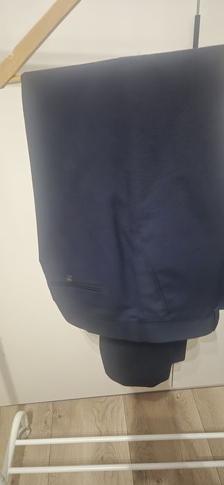 Spodnie garniturowe  granat męskie H&M rozm 52