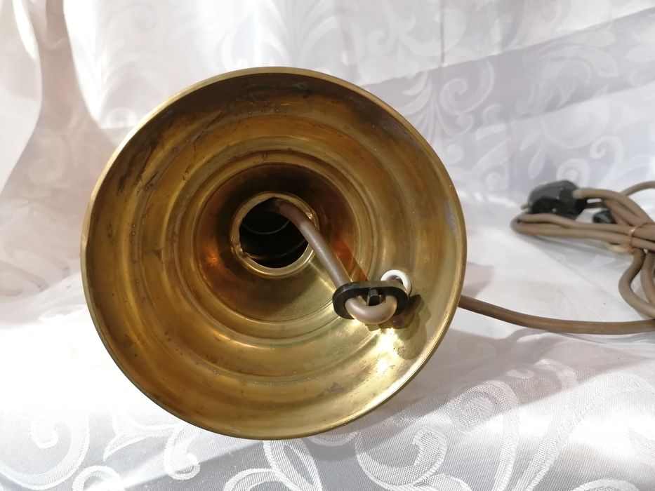 Ładna mosiężna lampa lampka polecam mosiądz PRL