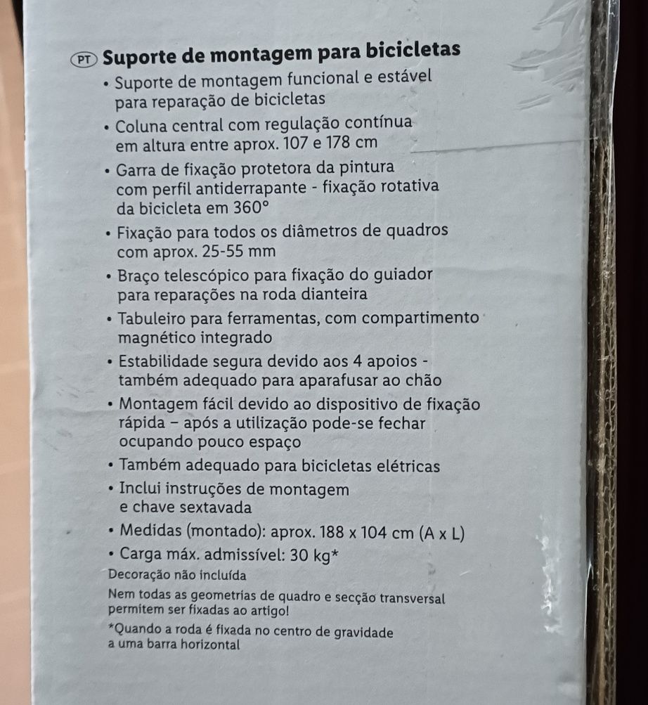 Suporte para bicicleta NOVO