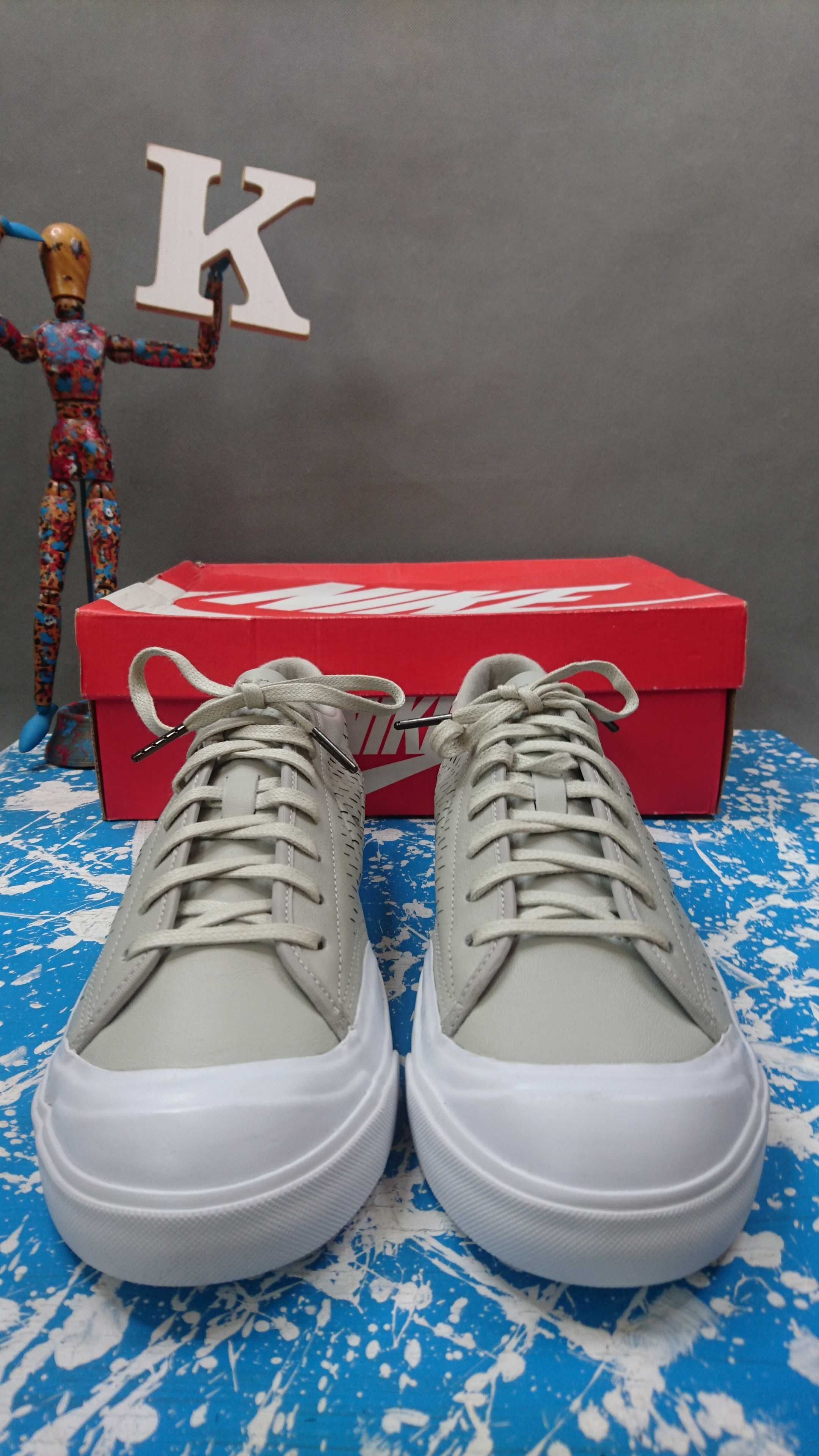 Buty Nike All Court 2 Low Leather Pale Grey White R.43