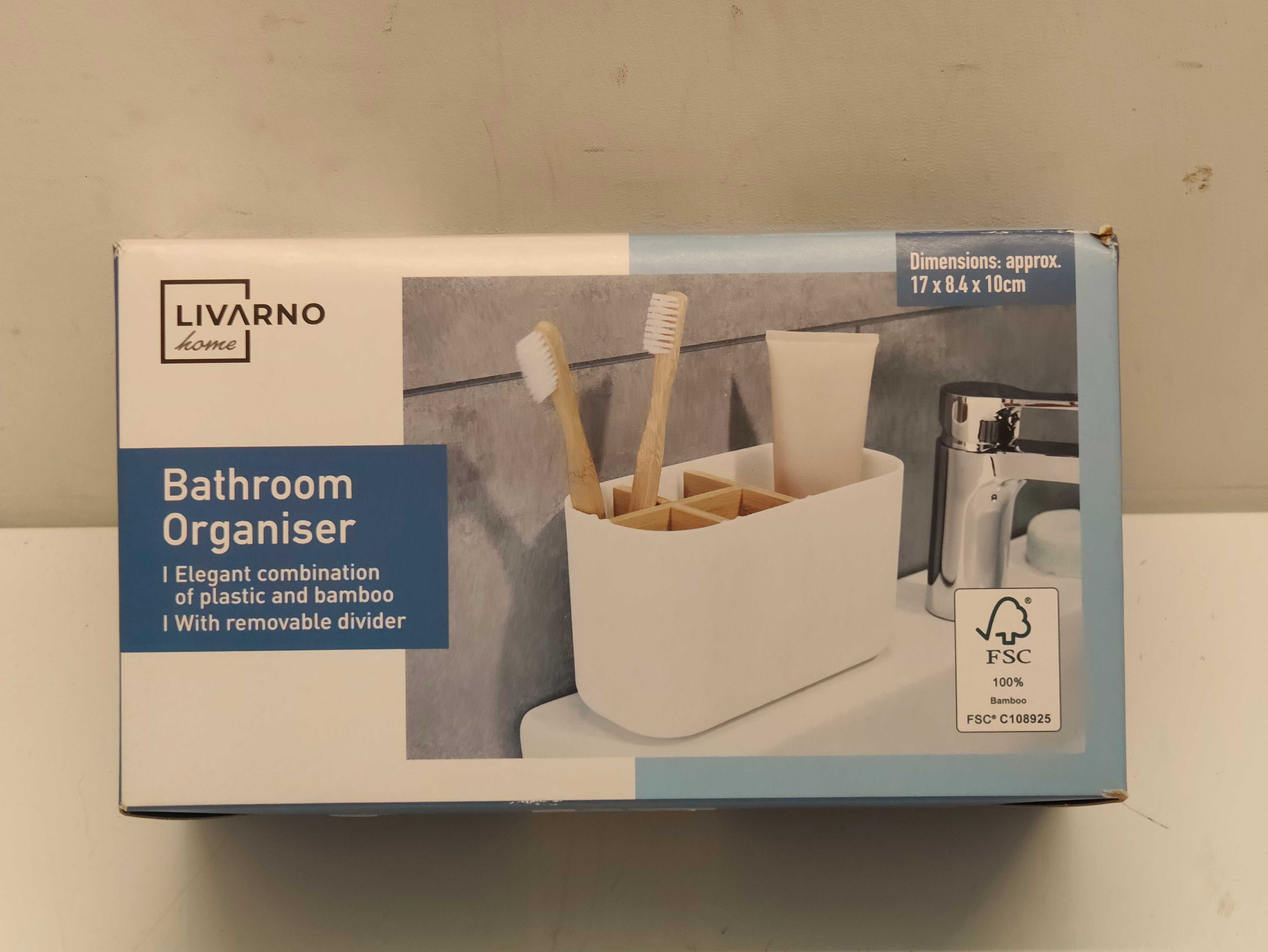 LIVARNO Home pojemnik organizer do łazienki na paste szczoteczki