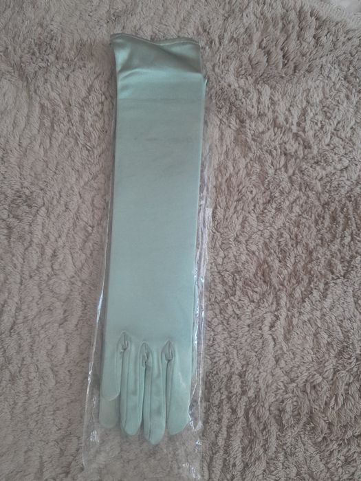 Rękawice satynowe dlugie karnawałowe