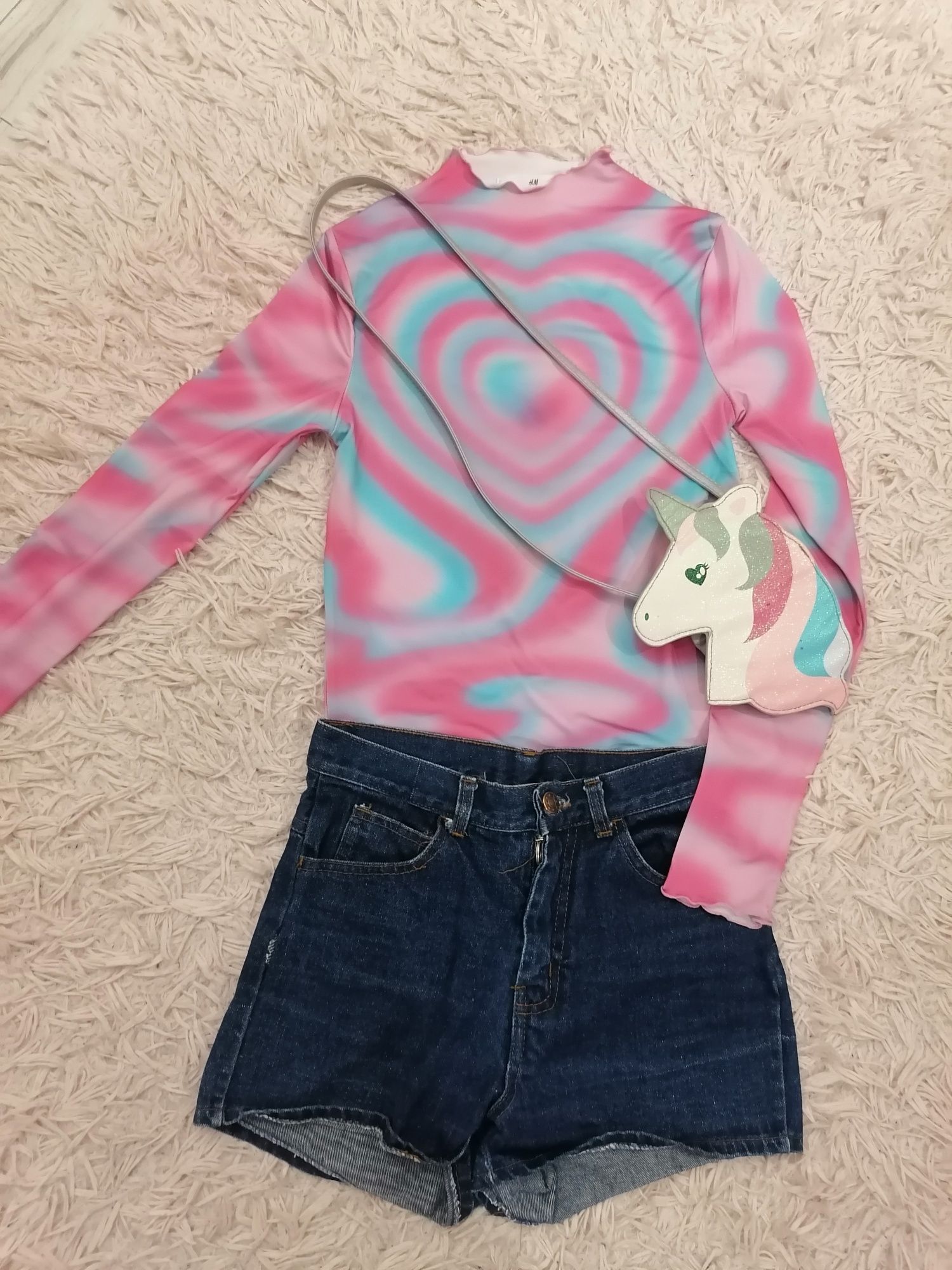 Bluzeczka teczora h&m dziewczęca