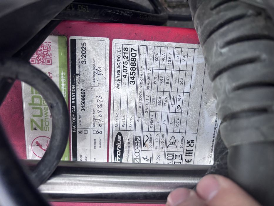 Fronius iWave 190i AC/DC – jak nowa, top WIG + MMA, aluminium, 230V