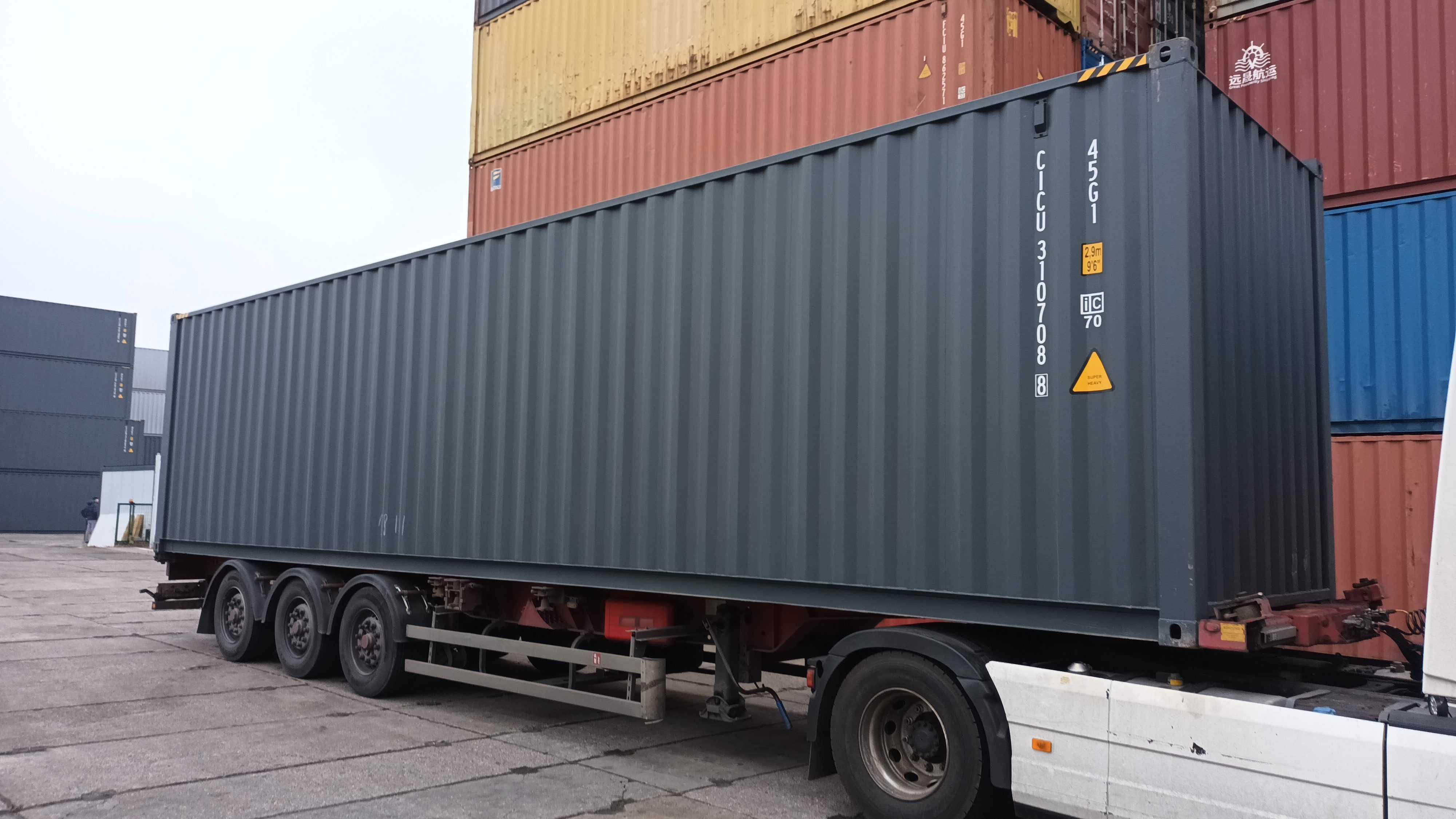 Nowe kontenery One Way 40'HC antracytowe za 10 500 zł