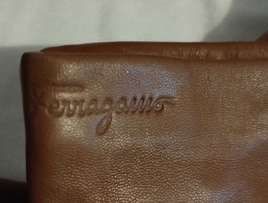 Salvatore Ferragamo Довгі рукавички зі шкіри