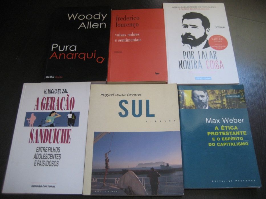 Livros vários autores: Carla Rocha, Diogo Faro, M.Filomena Mónica, etc