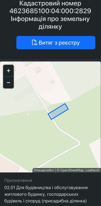 Ділянка під забудову, біч.Зеленої, 10 сот.