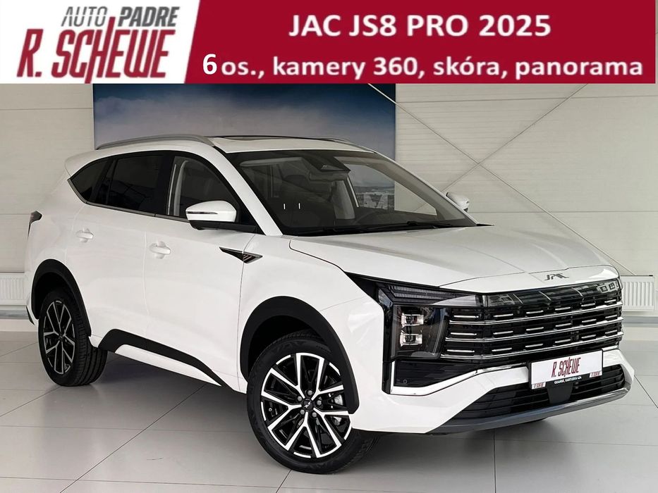 JAC JS8 OC/AC 1 zł, 6 osób, panorama, kamery 360, skóra, alu 19"