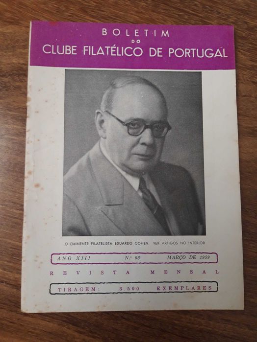 Boletim do Clube Filatélico de Portugal nr 93 - Março 1959