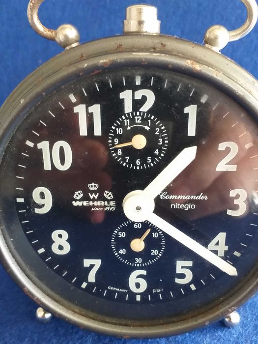 relógio despertador Wehrle Commander niteglo.