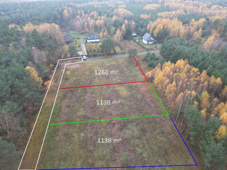 Sprzedam piękną działkę koło Bełchatowa pod lasem